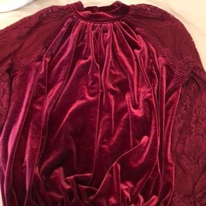 Lace sleeve free people top